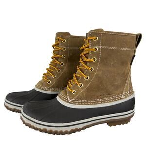 Eddie Bauer Women's Hunt 8" Pac Waterproof Leather Insulated Duck Boot (Sz 7.5)